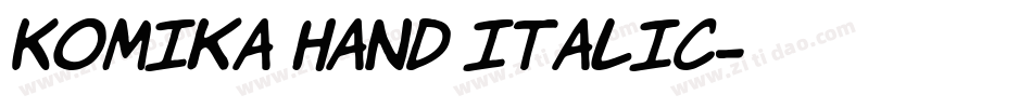 Komika Hand Italic字体转换